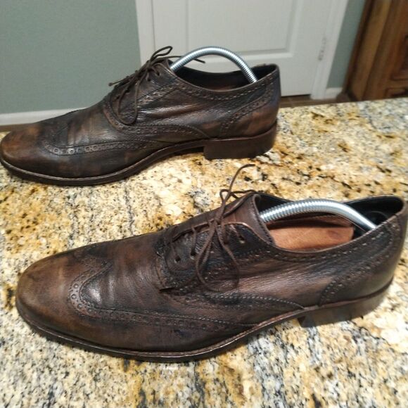 Cole Haan Mens 10.5 Air Colton Wingtip Brogue Leather Oxford Brown Shoes C10028 main image 11